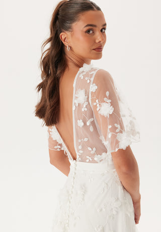 Embroidered Floral Wedding Gown