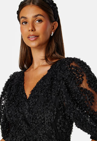 3D Puff Sleeve Dress