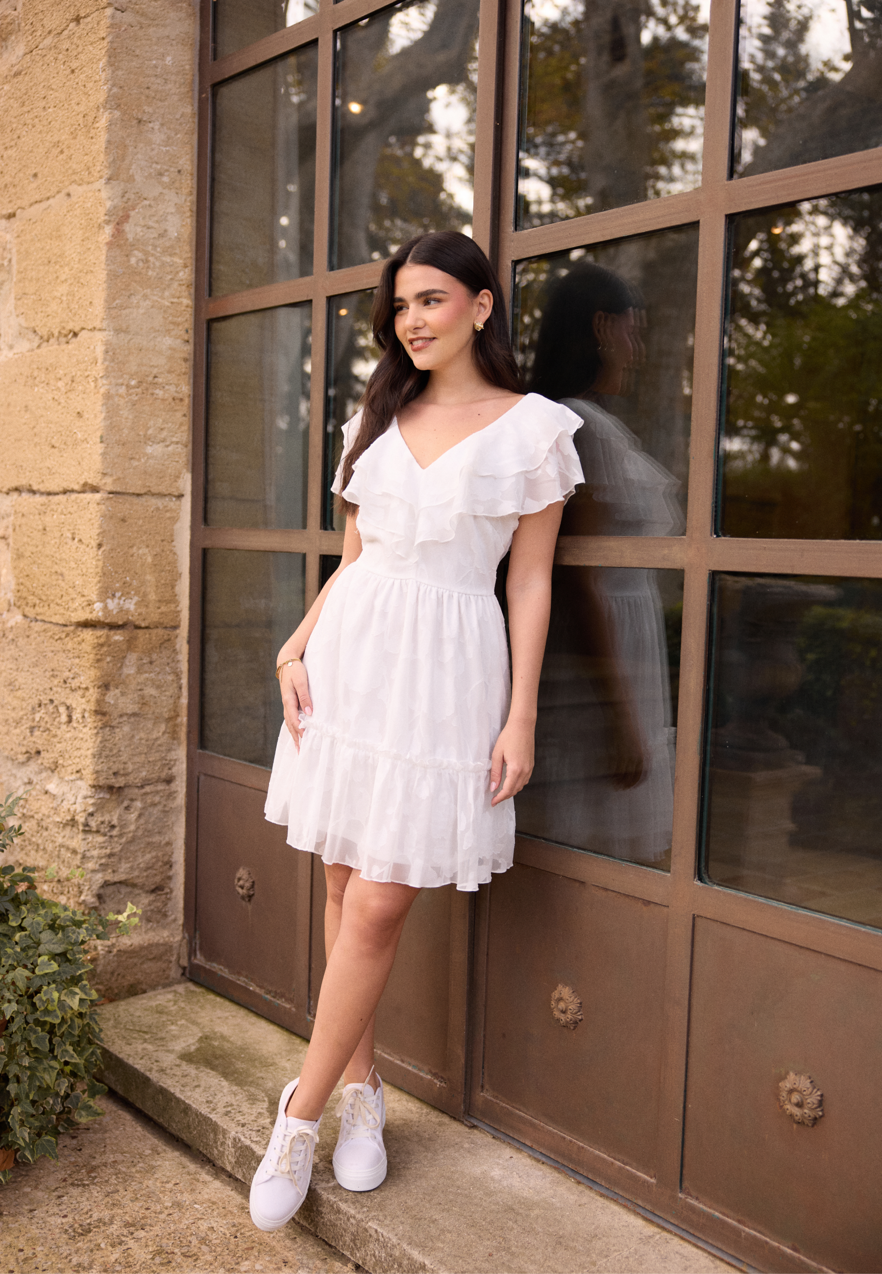 Bubbleroom occasion Flounce Dress Dresses White Bubbleroom occasion Flounce Dress Dresses White