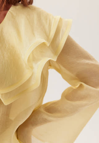 Flounce Sheer Blouse