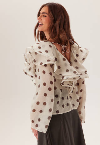 Flounce Sheer Blouse