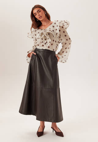 Flounce Sheer Blouse