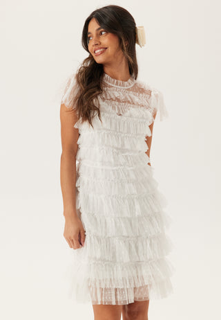 High Neck Tulle Frill Dress