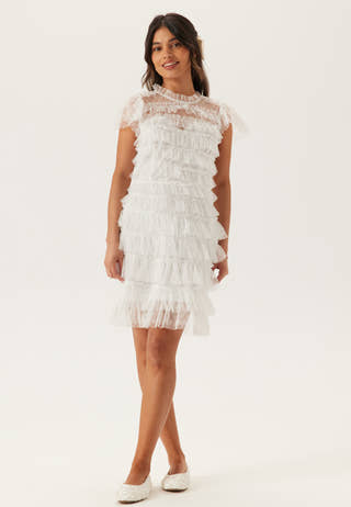 High Neck Tulle Frill Dress