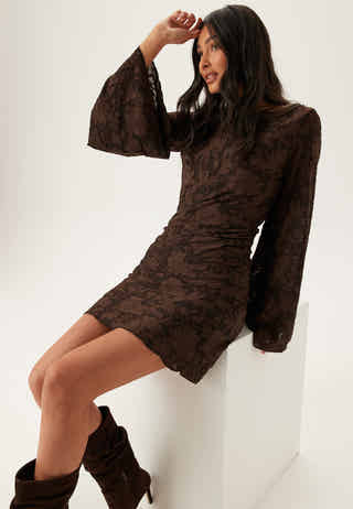 Jacquard Stretch Short Dress