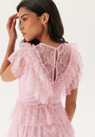 Lace Frill Short Dress