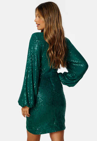 Sequin Wrap Dress