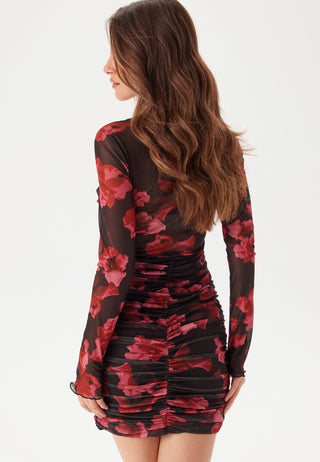 bubbleroom-occasion-mesh-ruched-short-dress-blackfloral_1
