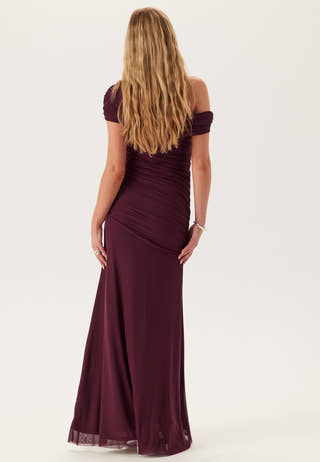 Off Shoulder Mesh Gown