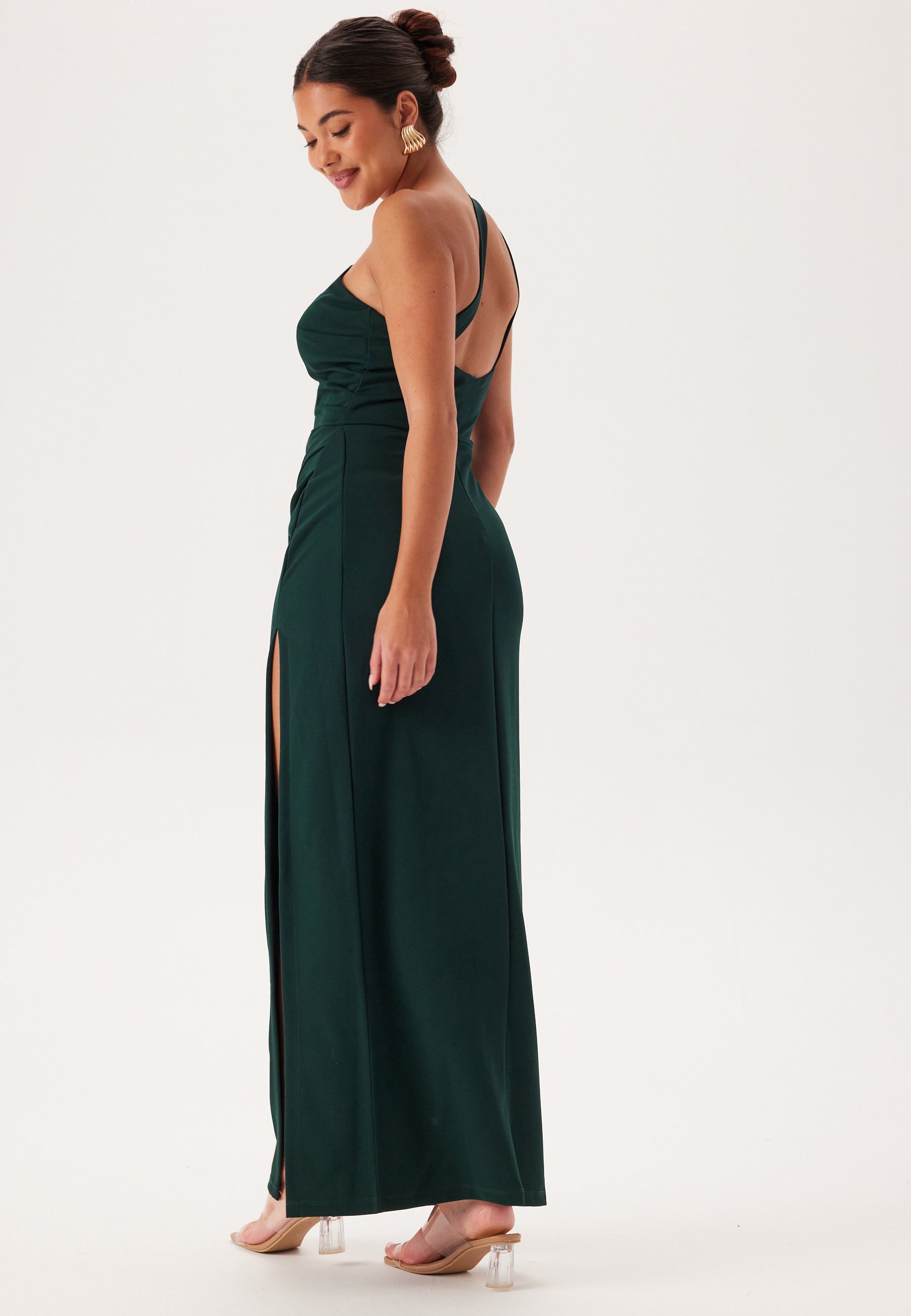Bubbleroom occasion One Shoulder Maxi Dress Bridesmaid dresses Green Bubbleroom occasion One Shoulder Maxi Dress Bridesmaid dresses Green