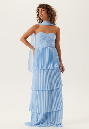 Pleated Bandeau Gown