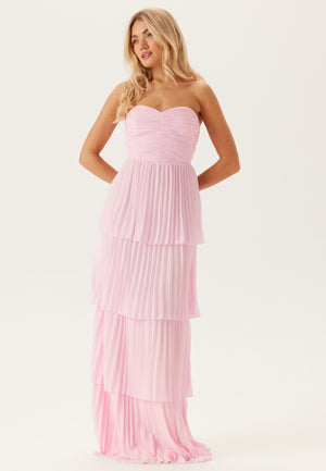 Pleated Bandeau Gown