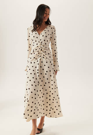 Ruched Front Midi Dress