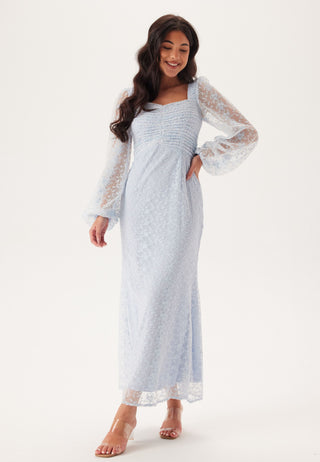 Ruched L/S Ankle Dress