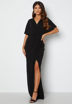 Bubbleroom occasion Wrap Slit Maxi Dress Ball gowns Black Bubbleroom occasion Wrap Slit Maxi Dress Ball gowns Black