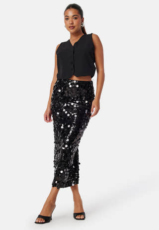 Sequin Ankle Skirt