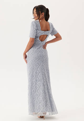 Short Sleeve 3D Floral Gown
