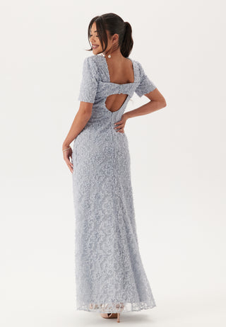 Short Sleeve 3D Floral Gown