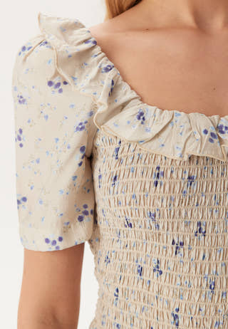 Short Sleeve Frill Maxi Dress