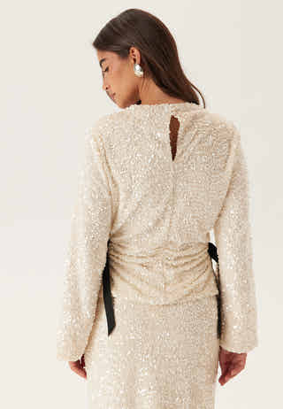 Side Slit Sequin Top