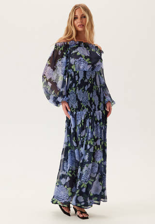 Smock Off Shoulder Maxi Dress