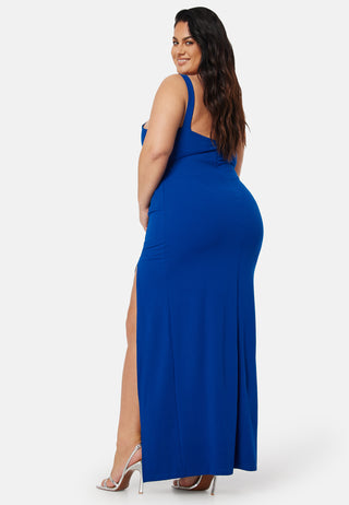 Square Neck Slit Maxi Dress