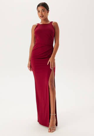 Square Neck Slit Maxi Dress