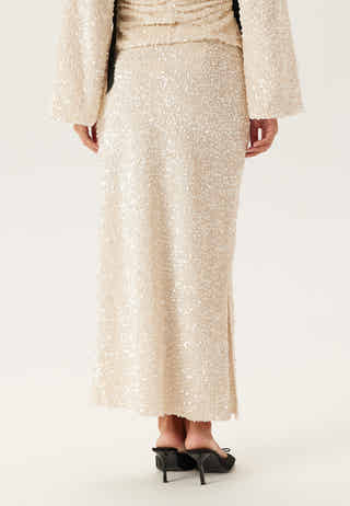 Straight Ankle Sequin Skirt