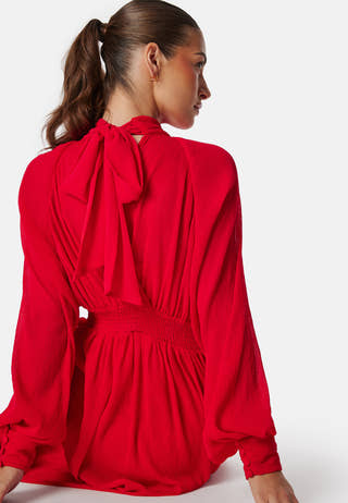 Structured Bow Midi Dress