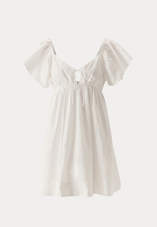 Tie Back Frill Short Dress
