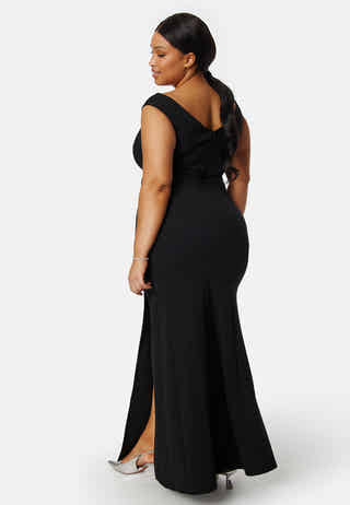 Twist Off Shoulder Gown