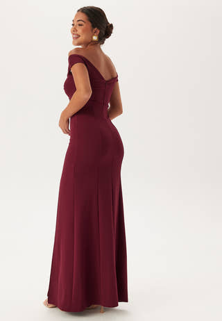 Twist Off Shoulder Gown