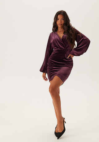 Velvet Wrap Dress