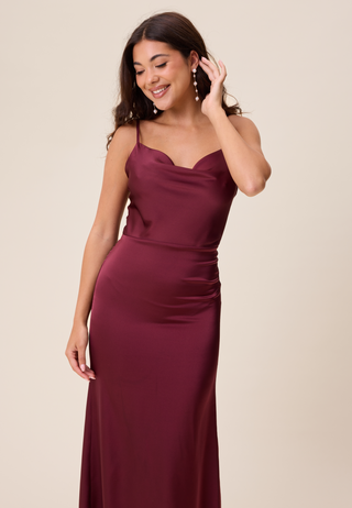Waterfall Satin Gown