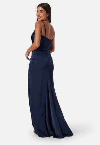 Waterfall Satin Gown