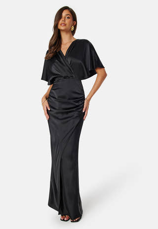Wrap Satin Gown