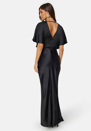 Wrap Satin Gown