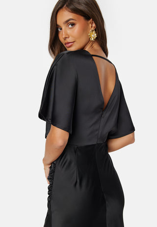 Wrap Satin Gown