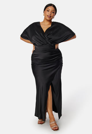 Wrap Satin Gown