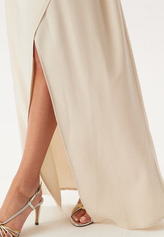 Wrap Satin Gown