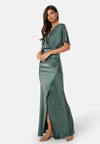 Wrap Satin Gown