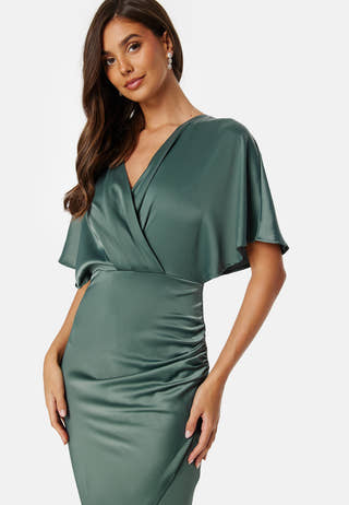 Wrap Satin Gown