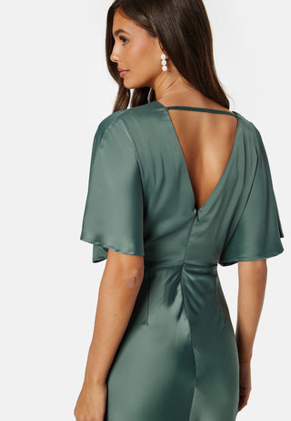 Wrap Satin Gown