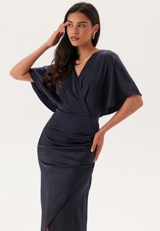 Wrap Satin Gown