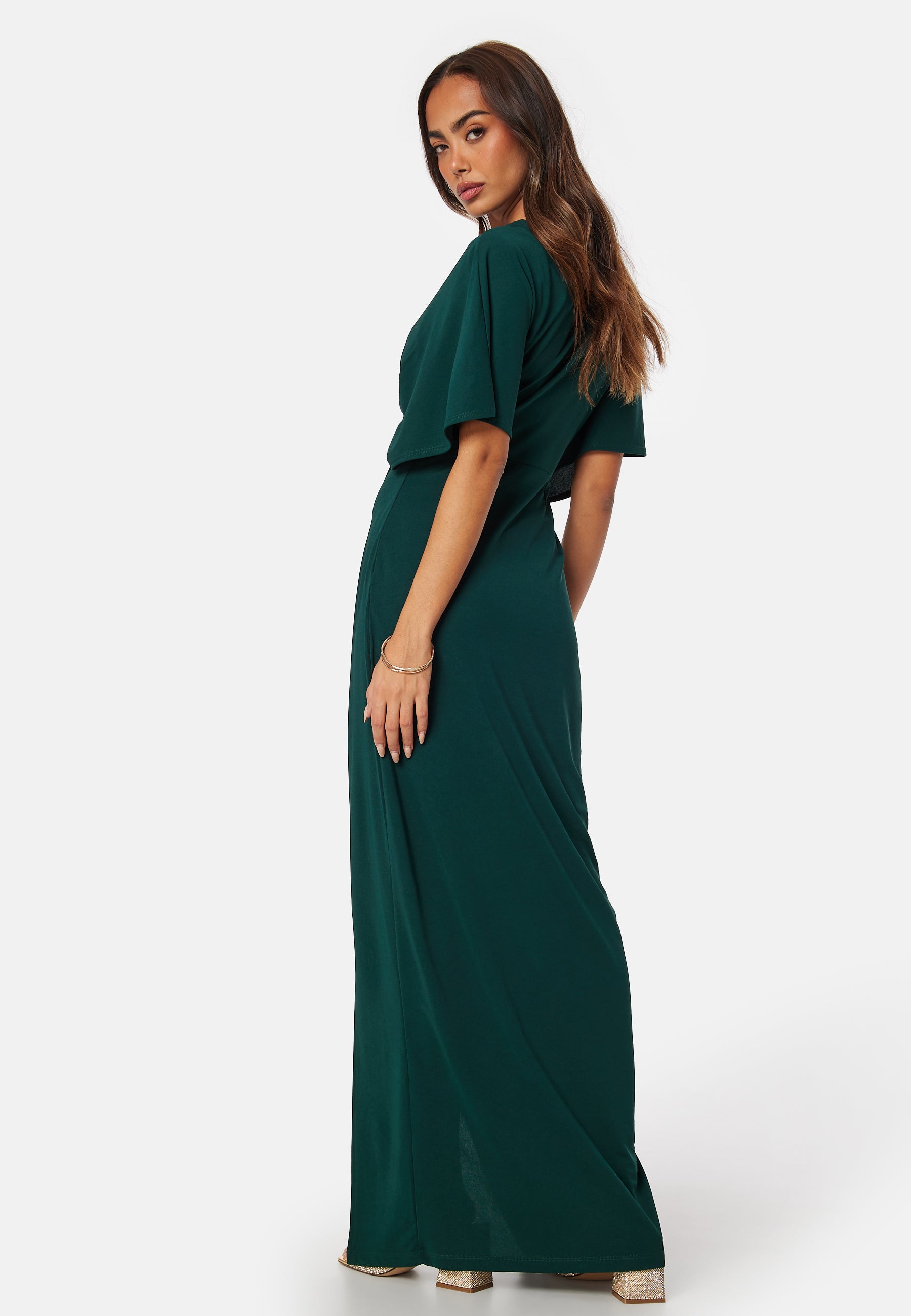 Bubbleroom occasion Wrap Slit Maxi Dress Christmas dresses Green Bubbleroom occasion Wrap Slit Maxi Dress Christmas dresses Green