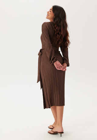 Pleated Wrap Dress