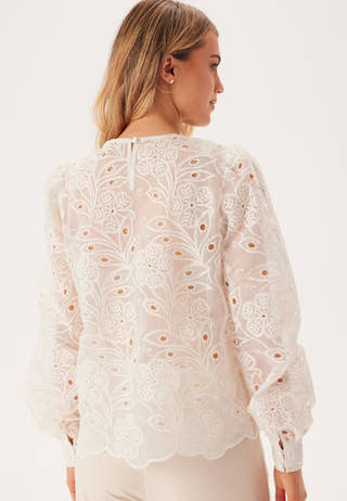 Puff Sleeve Embroidered Blouse