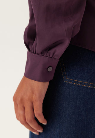 Puff Sleeve Satin Shirt