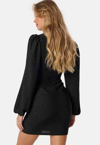 Puff Sleeve Sparkling Dress