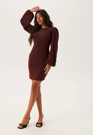 Puff Sleeve Sparkling Dress